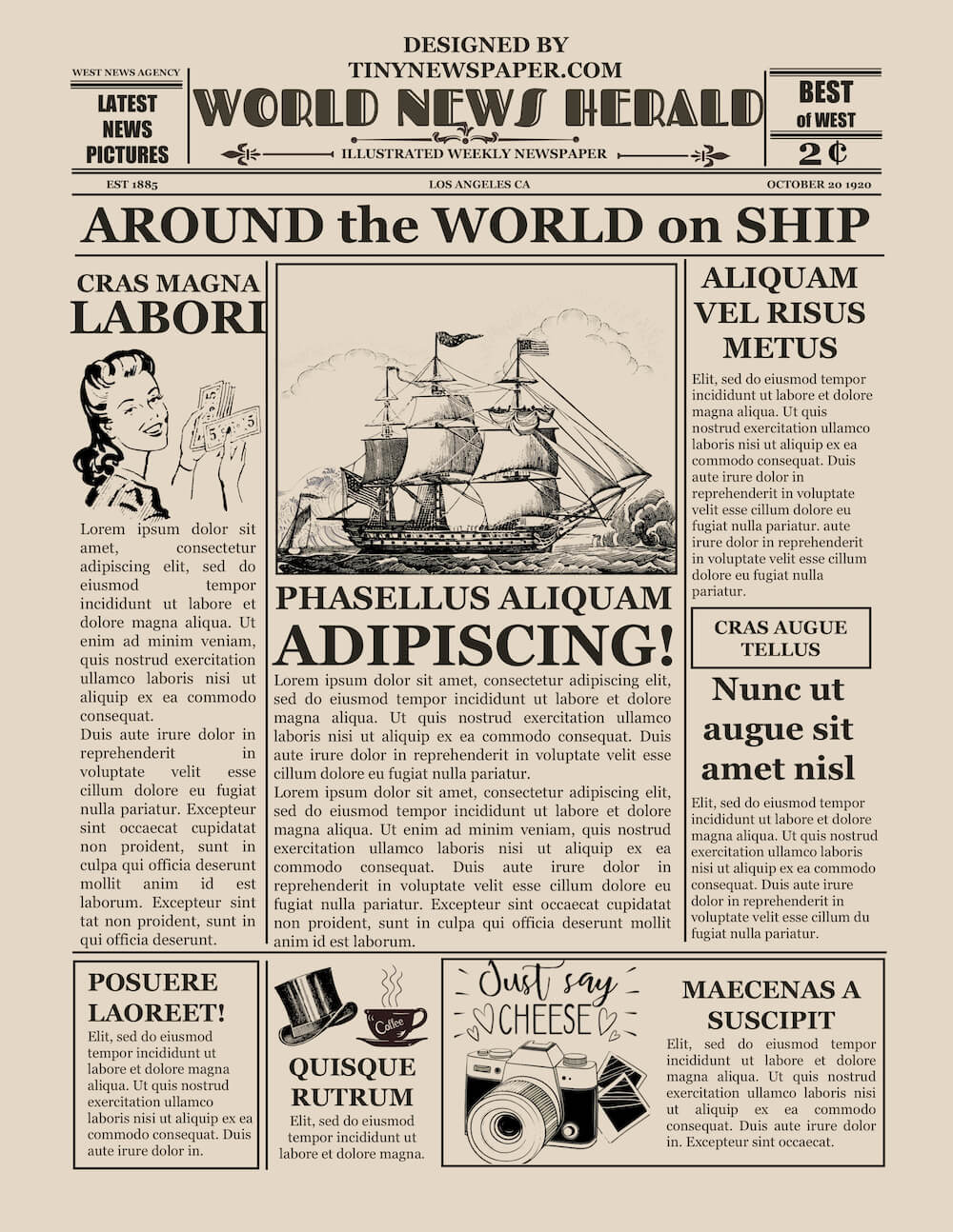 006 Blank Old Newspaper Template Free Microsoft Word In Old Newspaper 