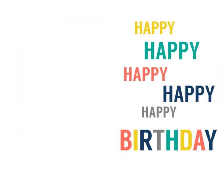 foldable printable birthday card template
