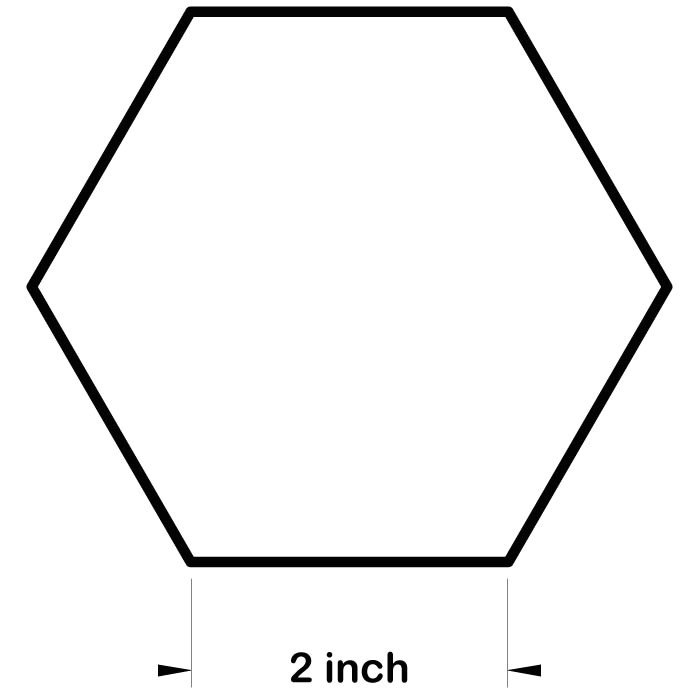 1 5 Inch Hexagon Template Hexagon Paper Templates For Patchwork Freezer 
