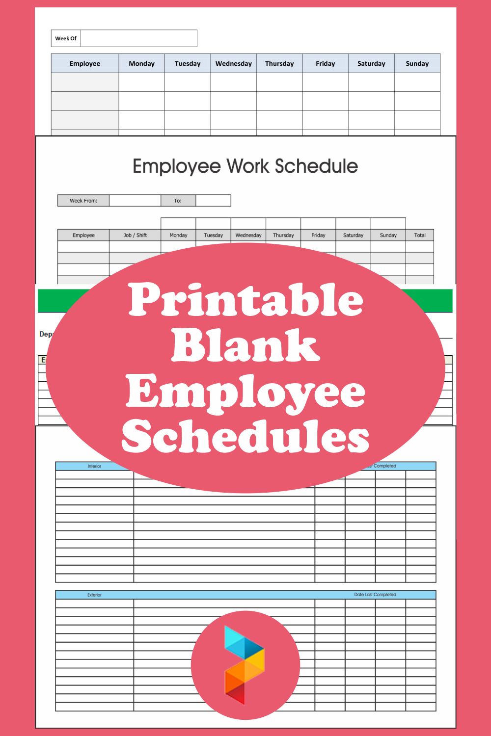 free blank printable schedules