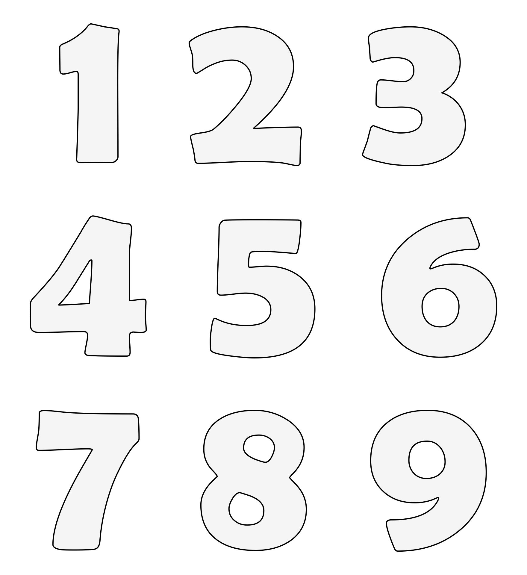 free printable large number 5