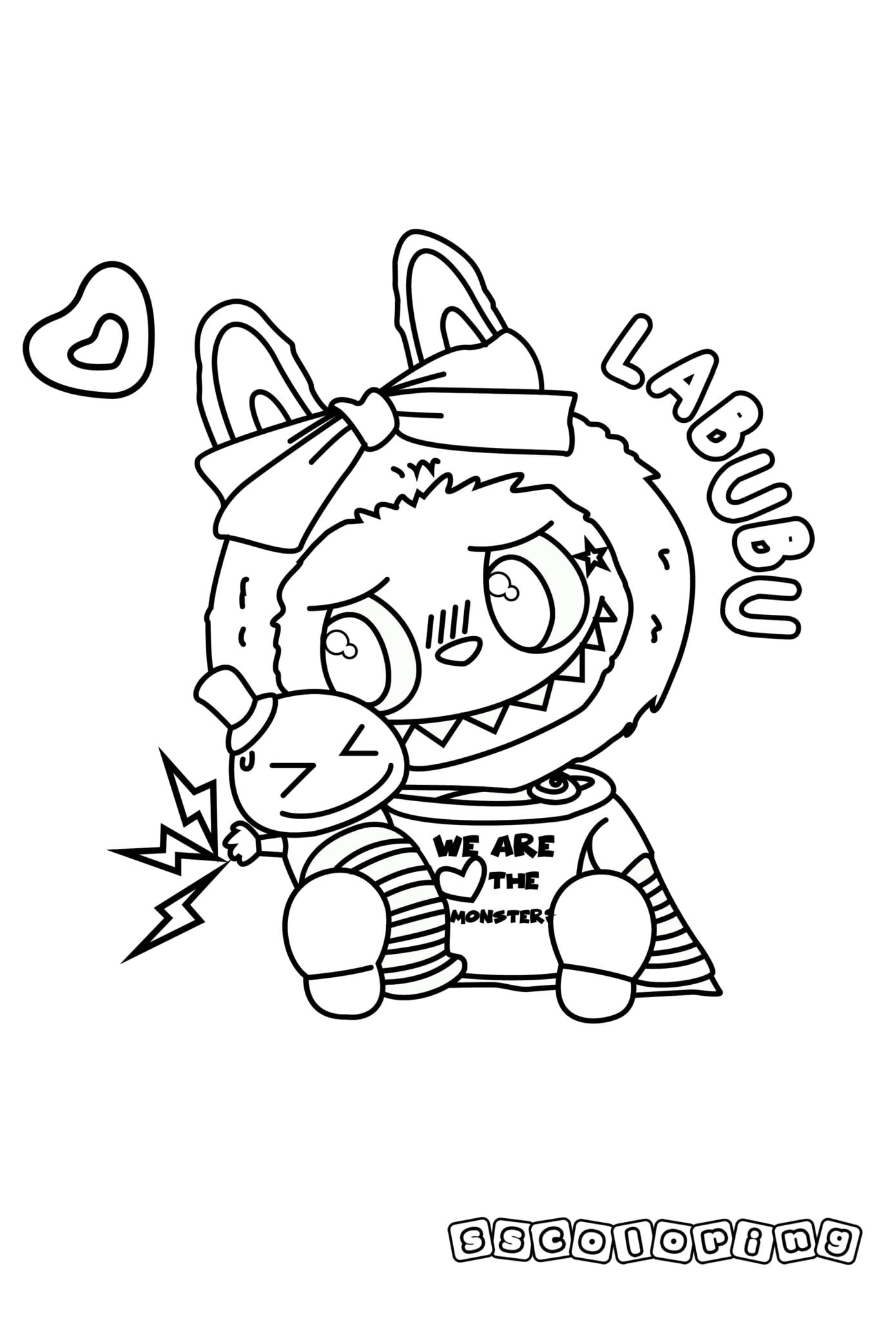 labubu drawing coloring