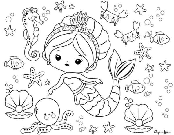 11 Mesmerizing Mermaid Coloring Pages Skip To My Lou