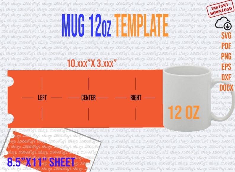12 Oz Mug Sublimation Template Free Download Get What You Need For Free