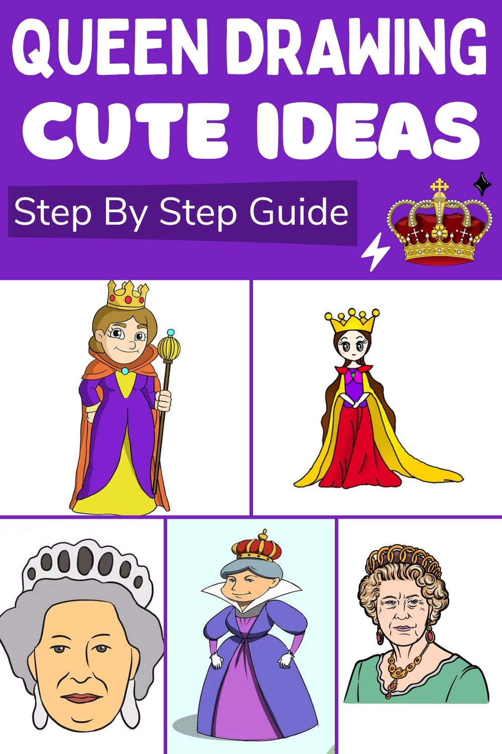 13 Queen Drawing Ideas How To Draw Queen DIYnCrafty