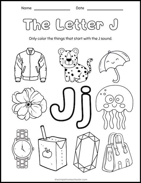 15 Letter J Worksheets Fun Printable The Simple Homeschooler 
