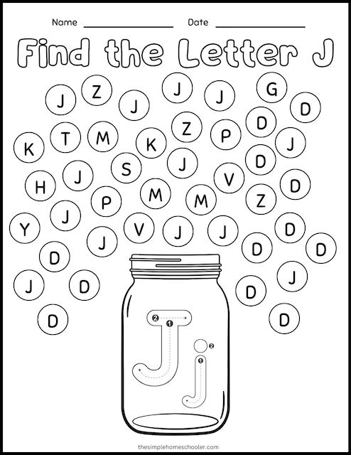 15 Letter J Worksheets Fun Printable The Simple Homeschooler