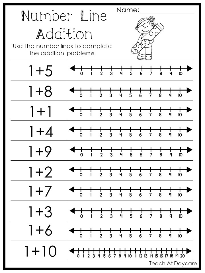 15 Printable Number Line Adding Worksheets Made By Teachers