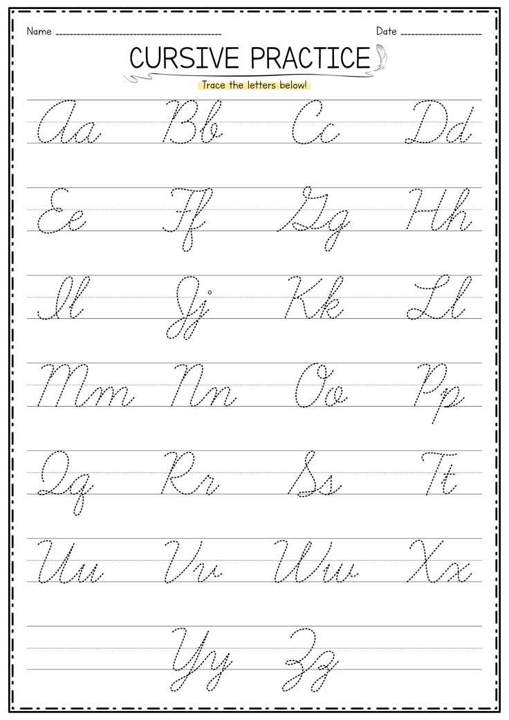 17 Palmer Cursive Worksheets Cursive Writing Practice Sheets
