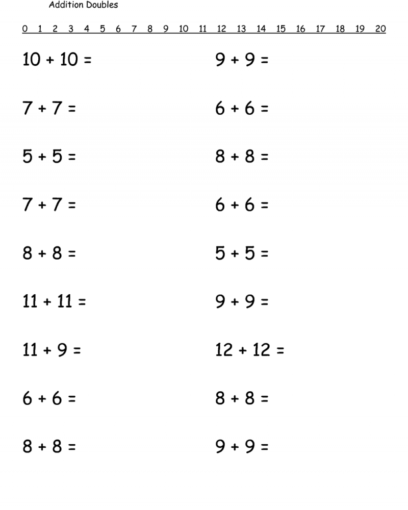 1st grade math worksheets printable free