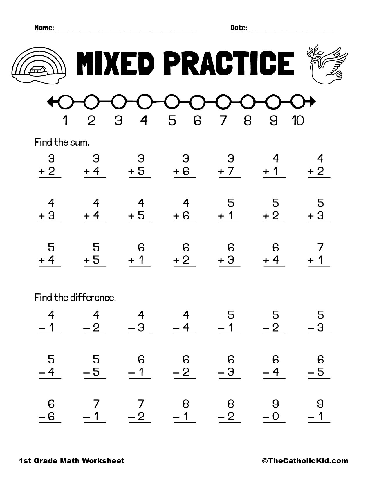 1st grade worksheets printables free