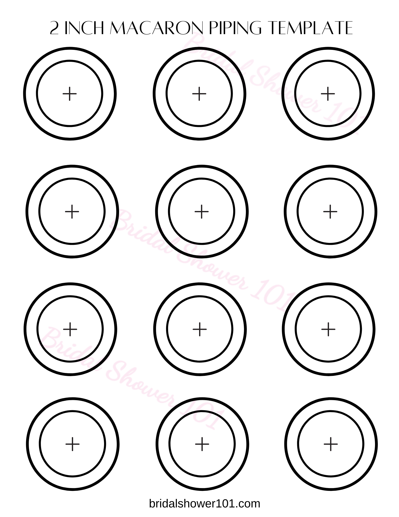 free macaron piping template