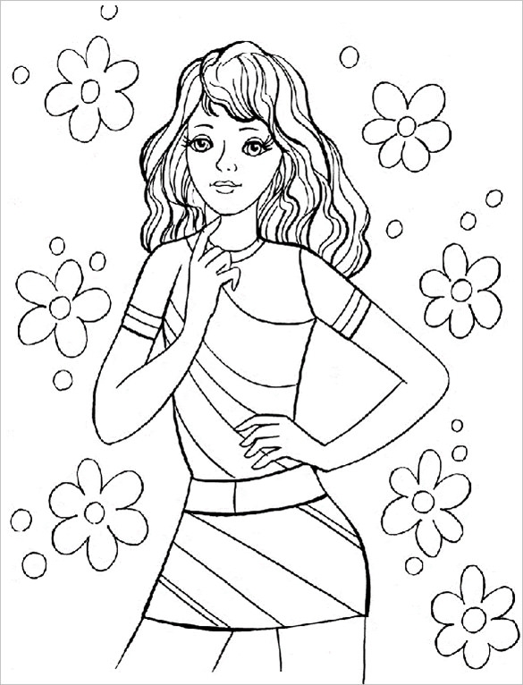 20 Teenagers Coloring Pages PDF PNG