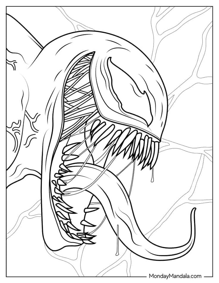 20 Venom Coloring Pages Free PDF Printables Spiderman Art Sketch