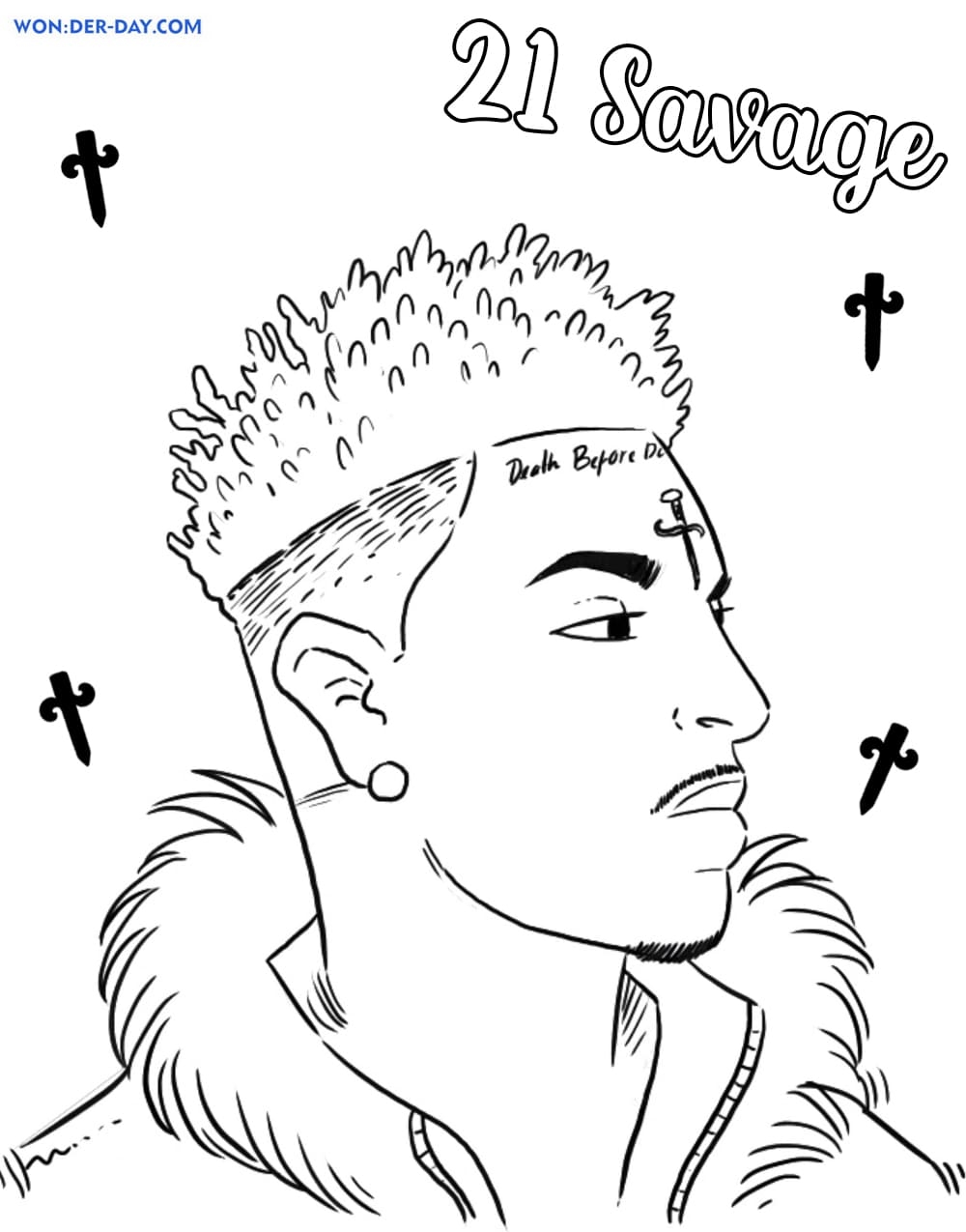 21 Savage Coloring Pages Coloring Nation