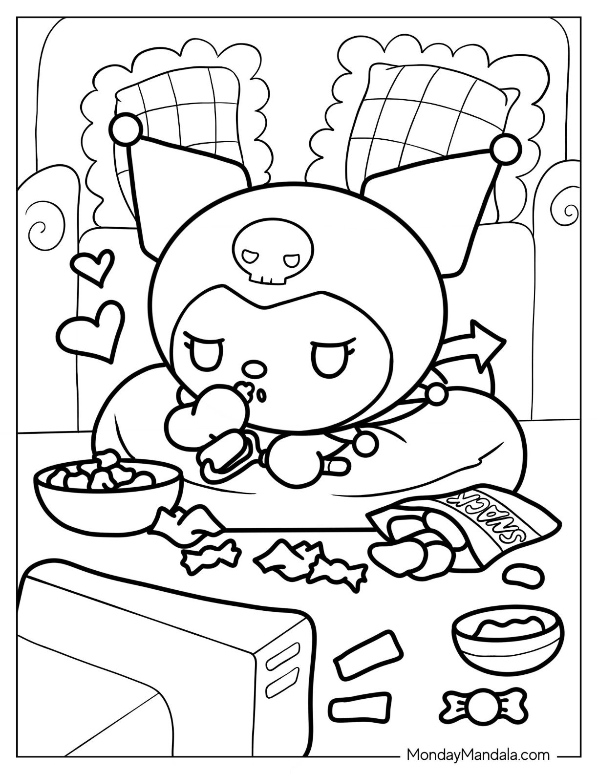22 Kuromi Coloring Pages Free PDF Printables 45 OFF