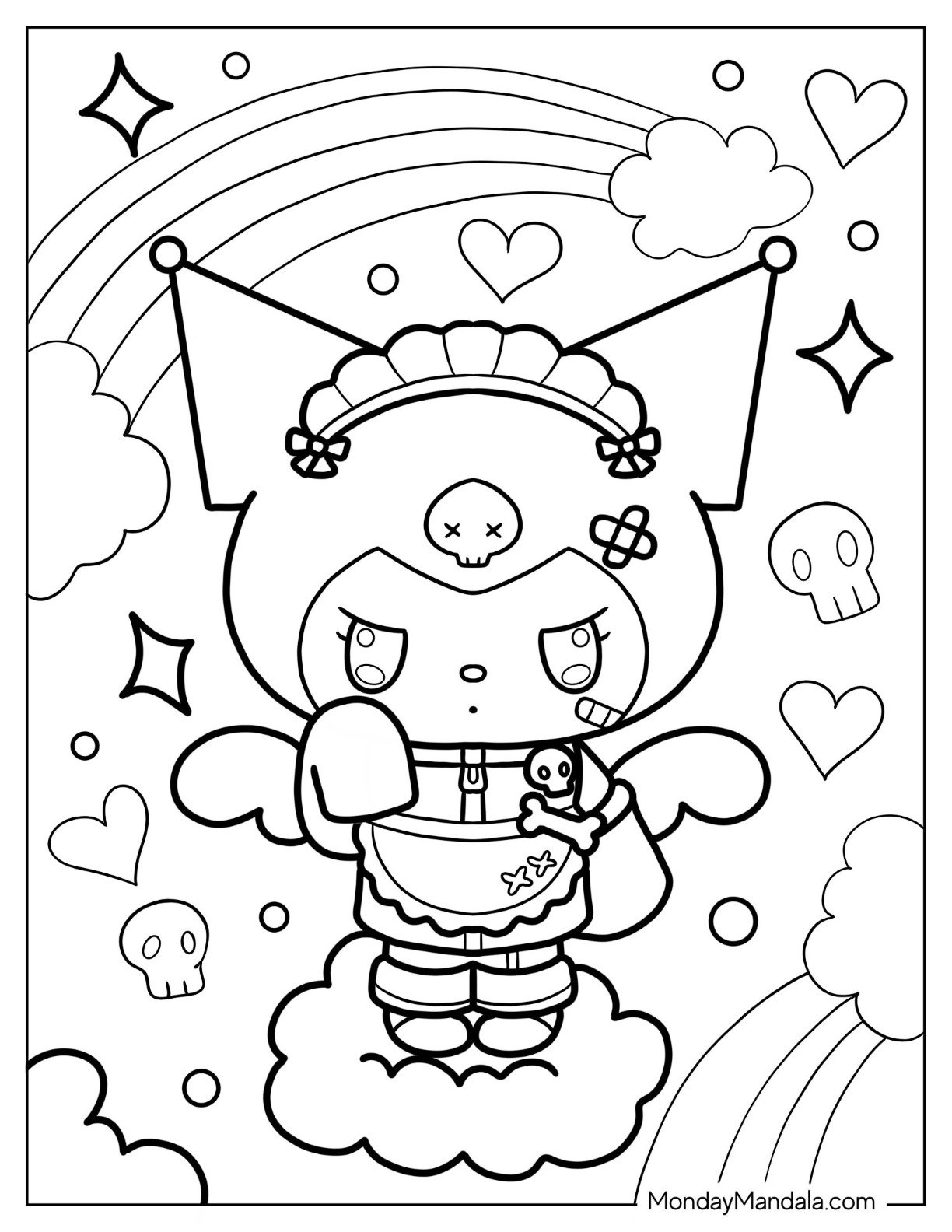 22 Kuromi Coloring Pages Free PDF Printables 60 OFF