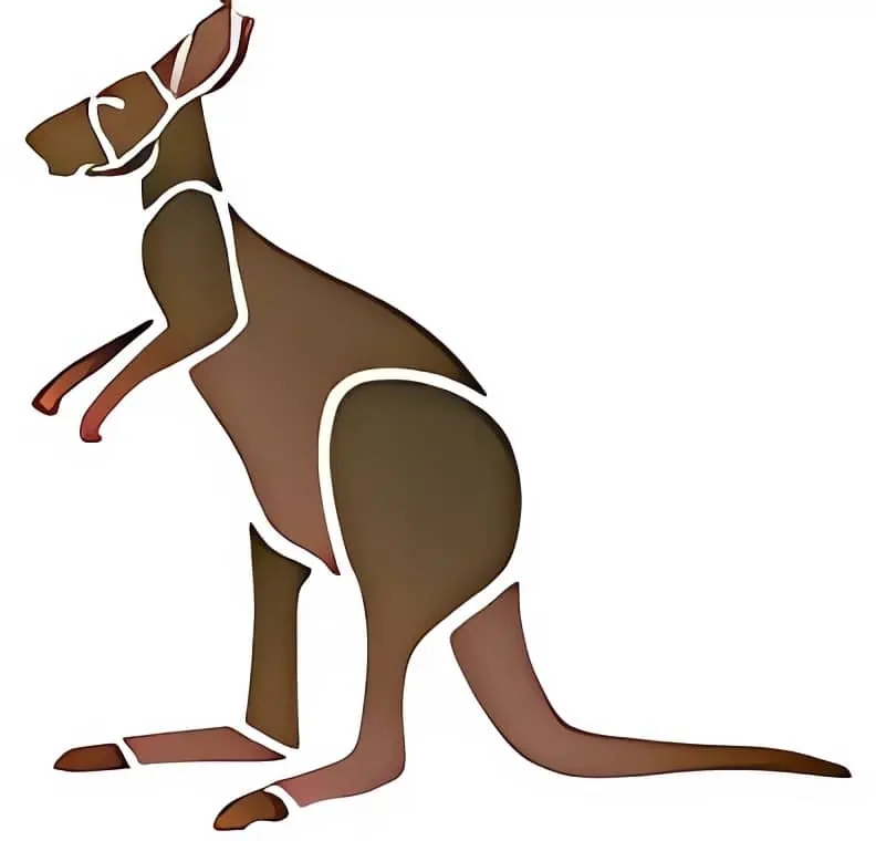 kangaroo stencils printable