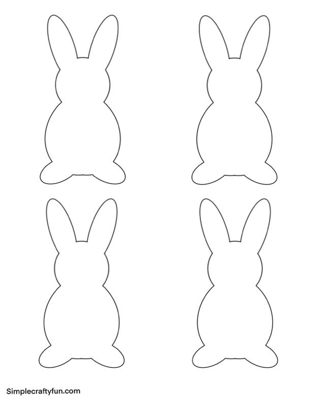 easter rabbit template printable