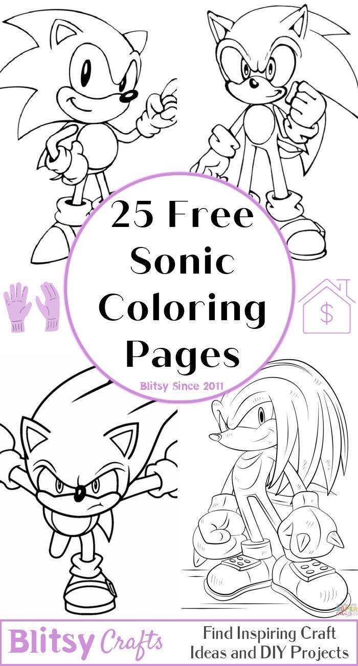 realistic Sonic coloring pages
