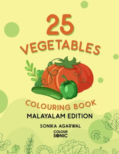 25 Vegetables Colouring Book Malayalam Edition 25 Colouring Pages Of 