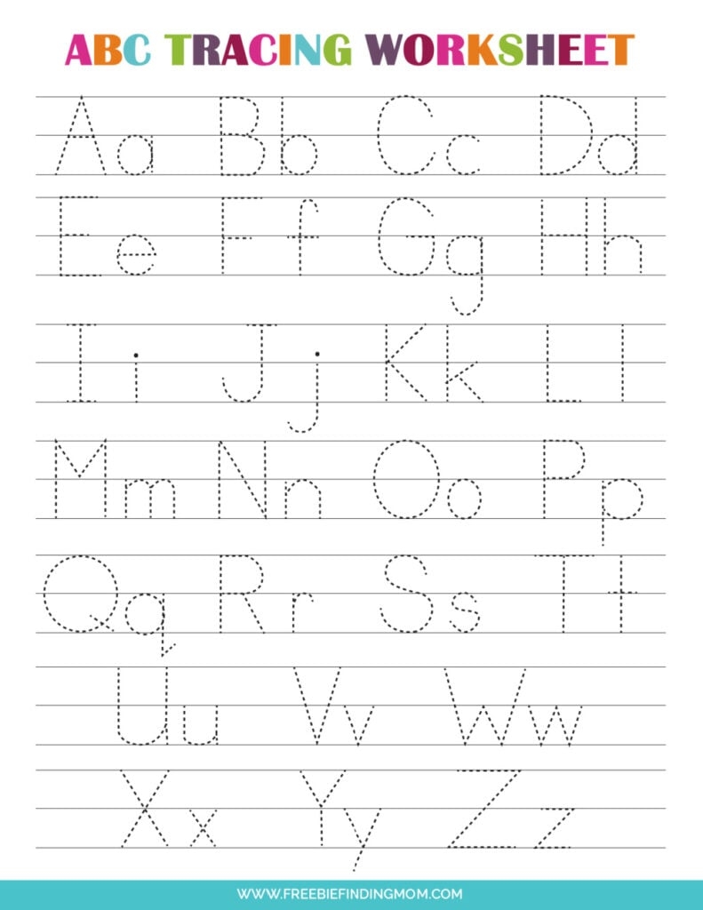 abc tracing worksheet