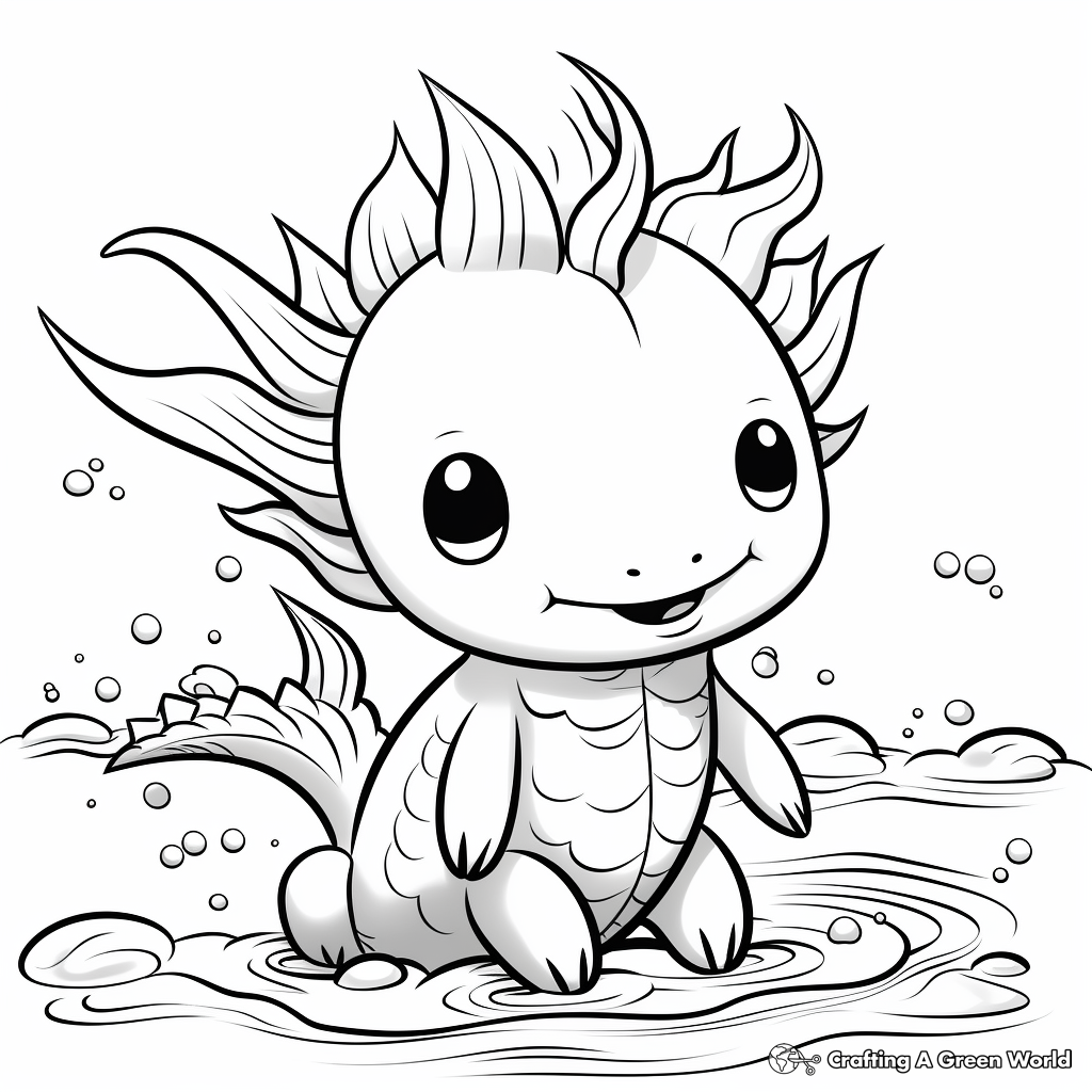 free printable pictures of axolotl