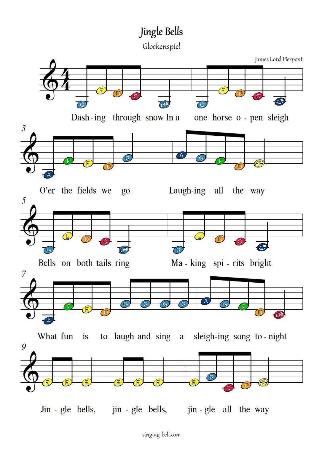 sheet music for xylophone free