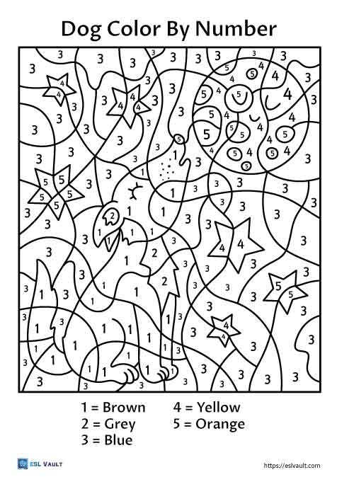 29 Free PDF Color By Number Printables ESL Vault
