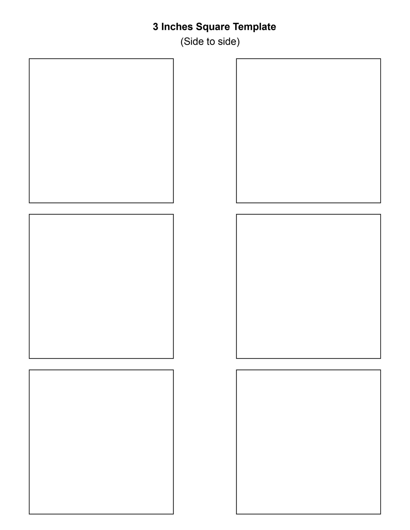 3 Inch Square Template Printable PDF Free Download Template Printable