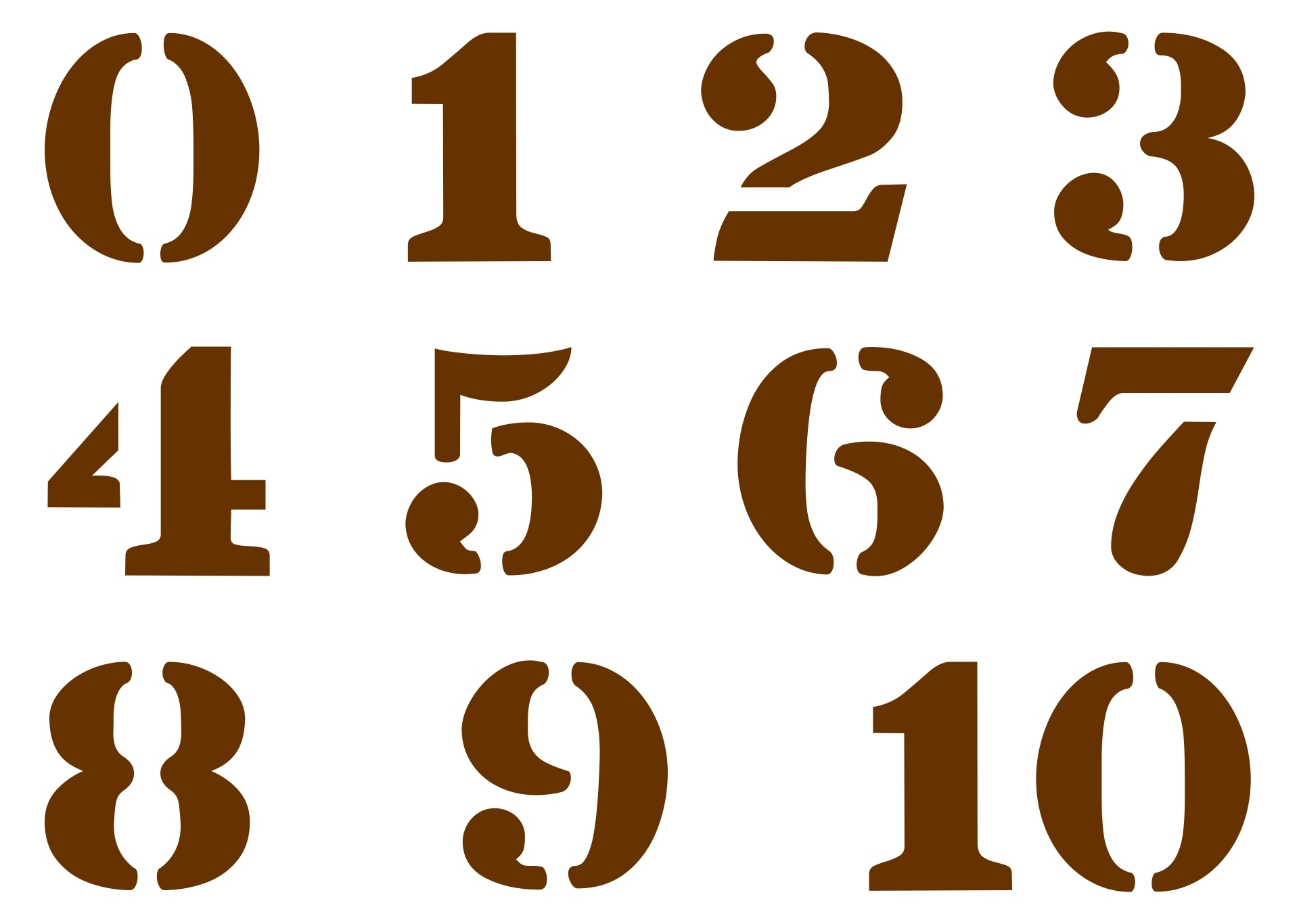5 inch printable numbers