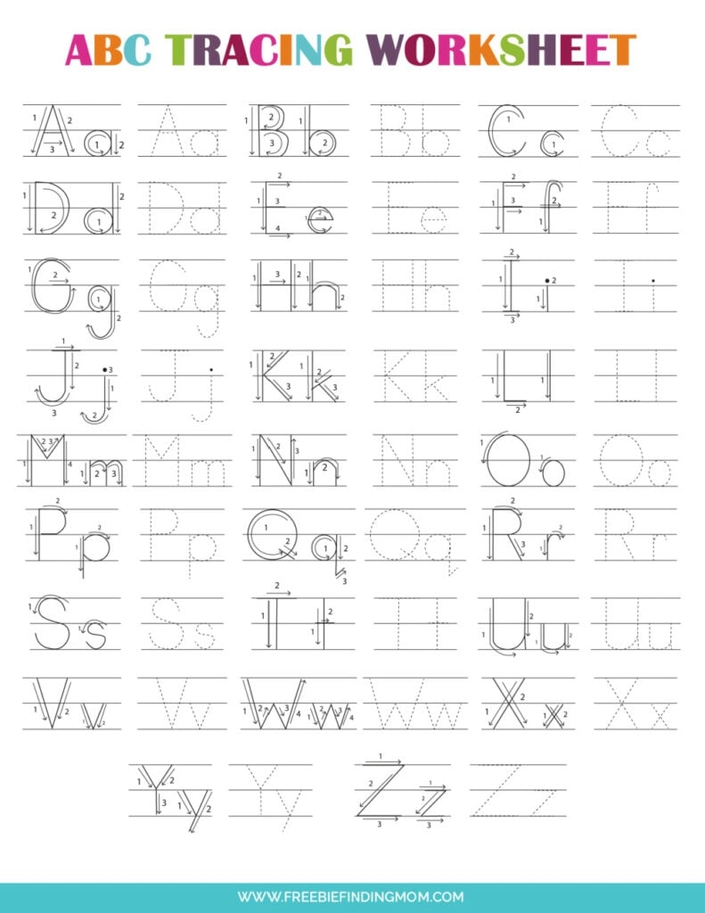 worksheets for kids abc