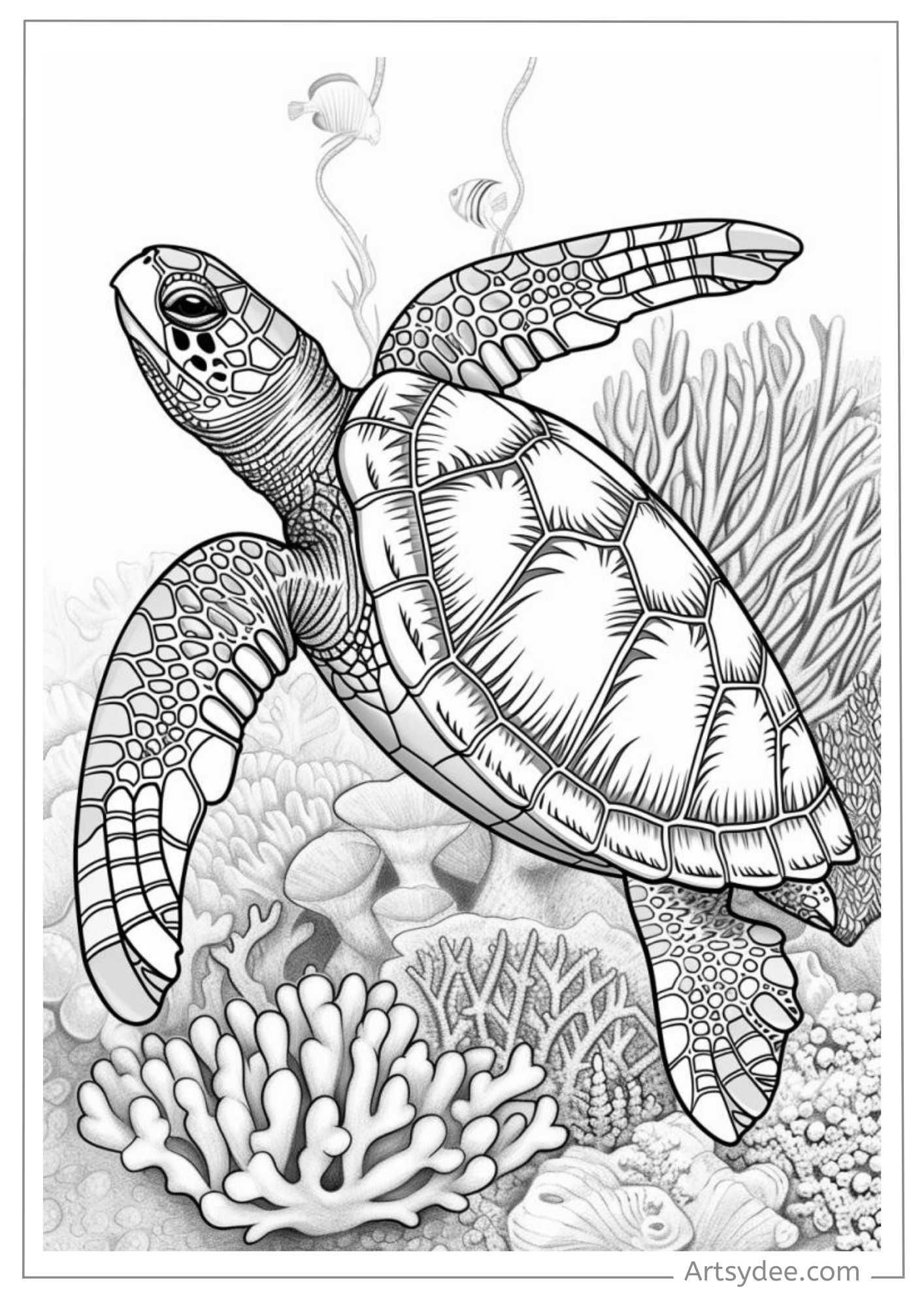 30 Free Printable Turtle Coloring Pages Dive Into Art With These Fun