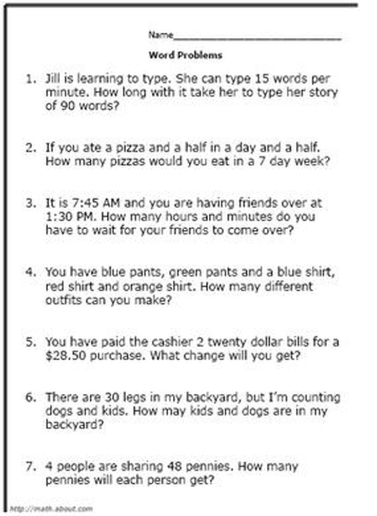 30 Math Worksheets For Third Graders Printable PDF Template