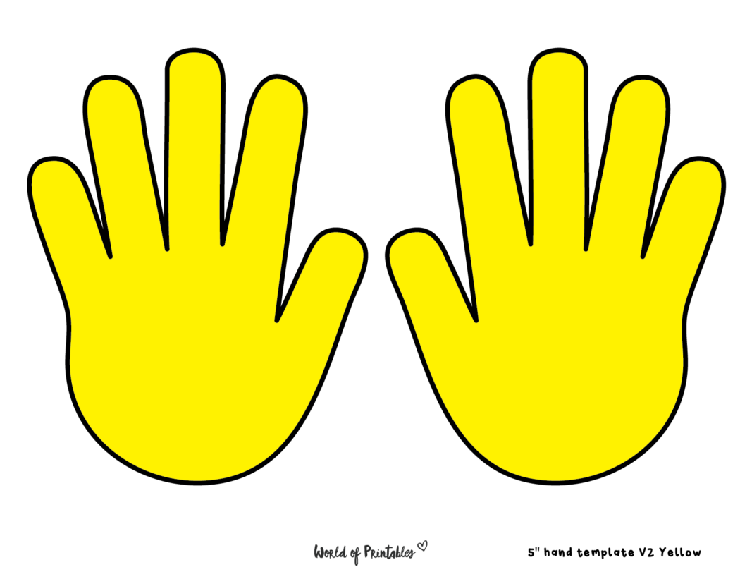 free printable hand outline