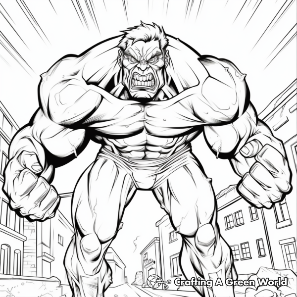 free printable Hulk coloring pages