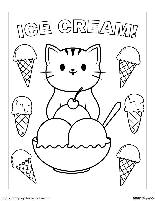 35 Ice Cream Coloring Pages Free Printable Sheets Worksheets Library