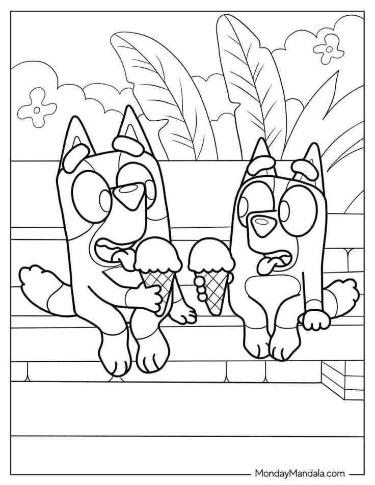 36 Bluey Coloring Pages Free PDF Printables Disney Coloring Pages