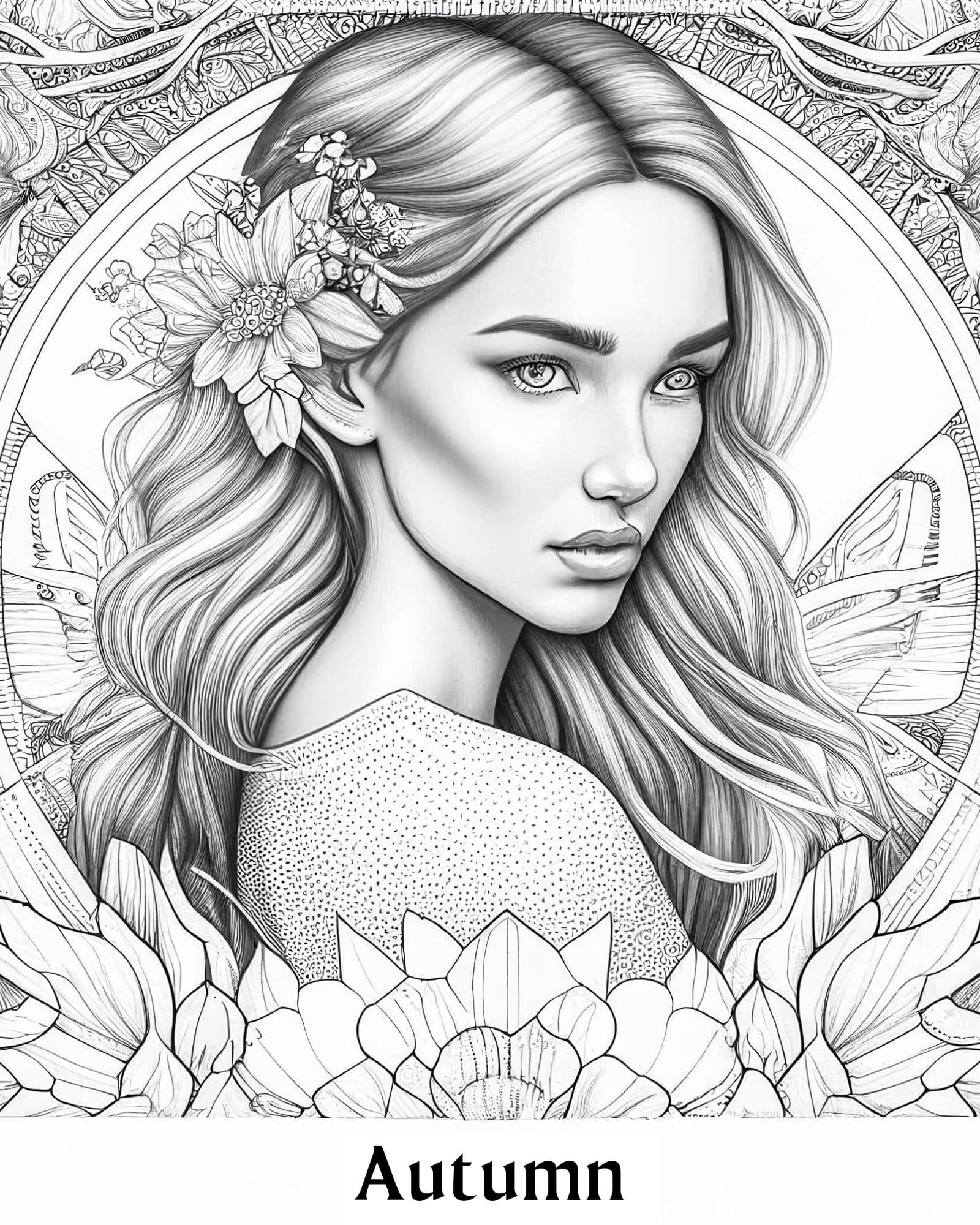 realistic adult coloring pages people