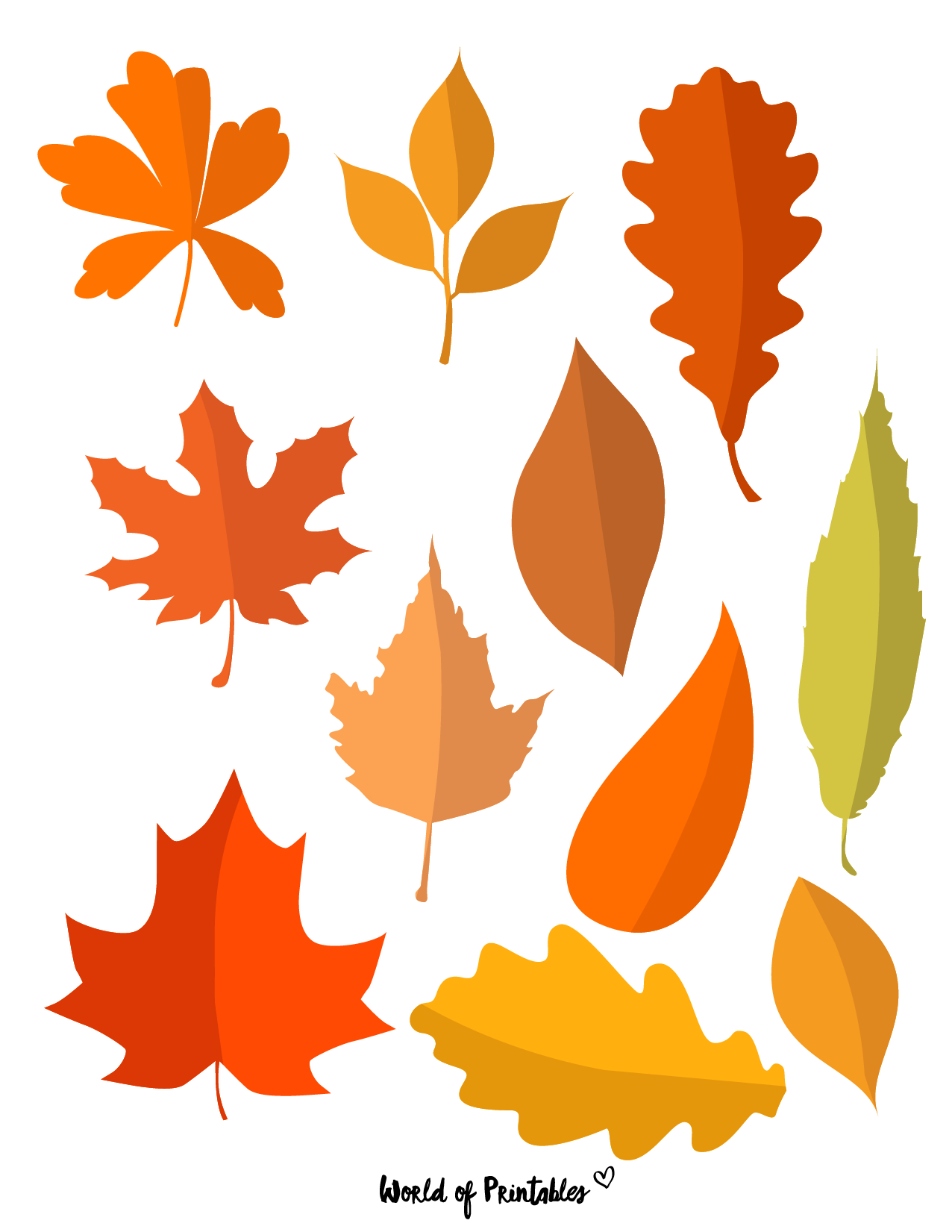 free printable leaf images