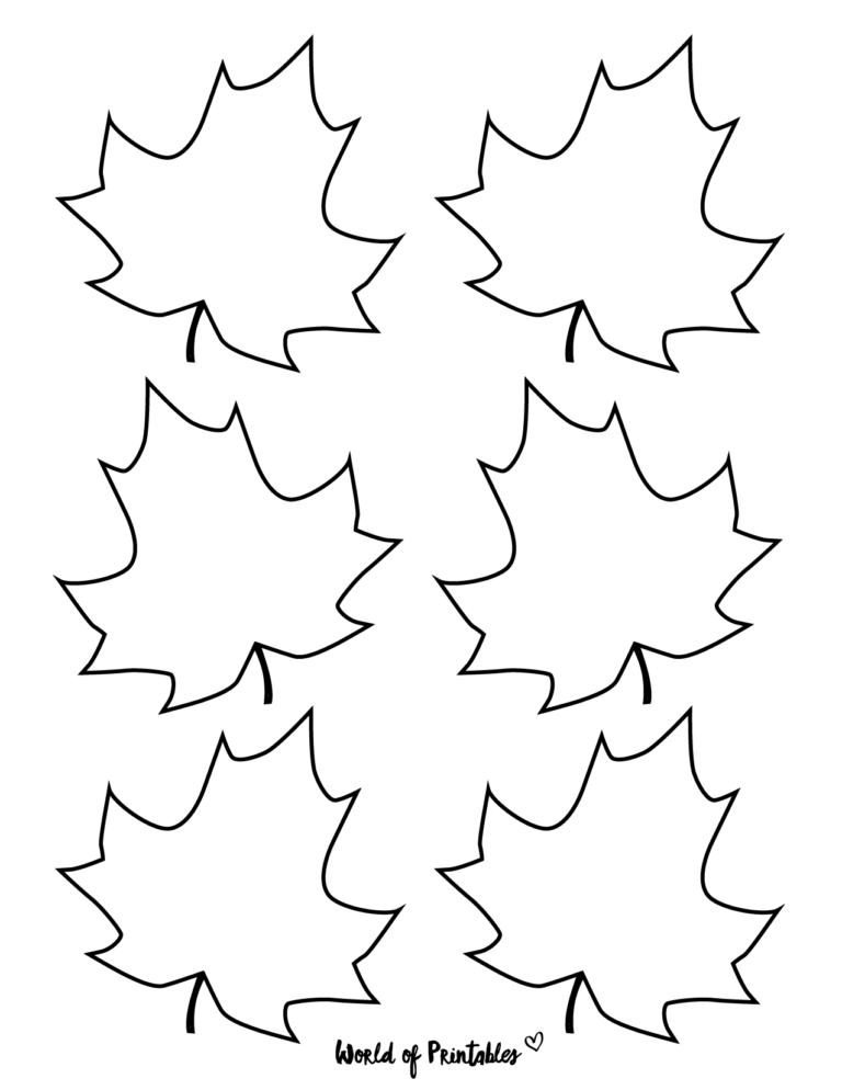 37 Printable Leaf Templates Outlines Shapes Free World Of 