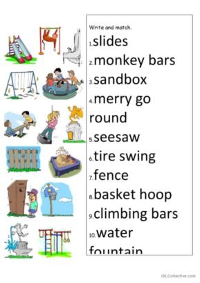 38 Playground English ESL Worksheets Pdf Doc
