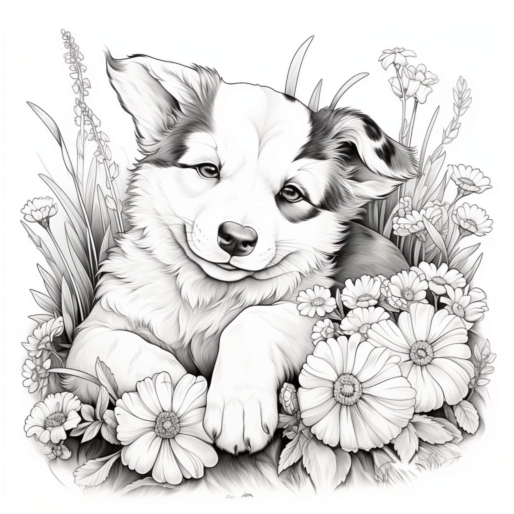 coloring sheet printable of dog