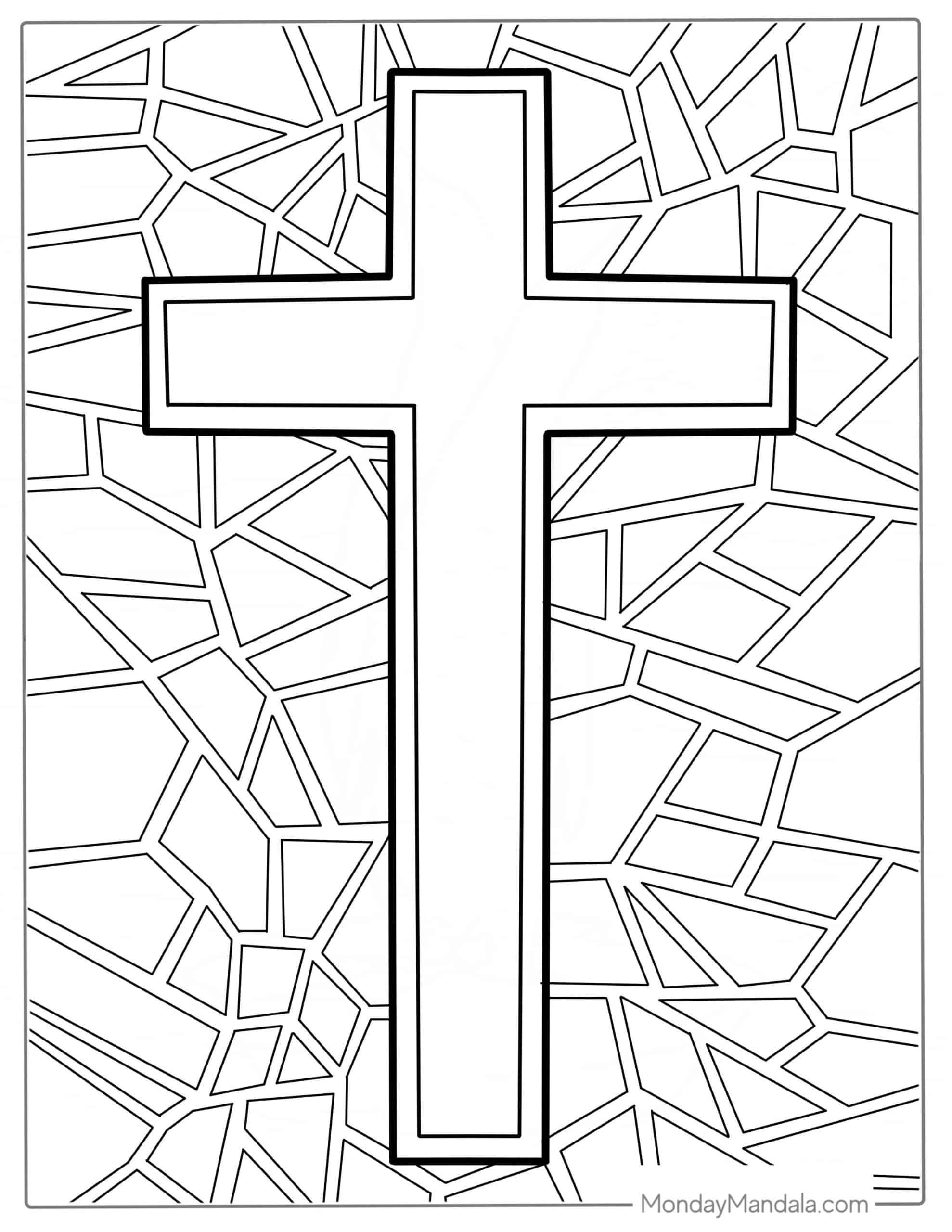 39 Cross Coloring Pages Free PDF Printables Cross Coloring Page