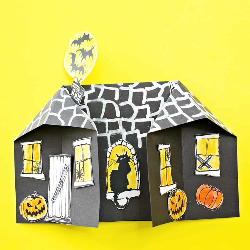 3d Haunted House Template Printable Printable Templates