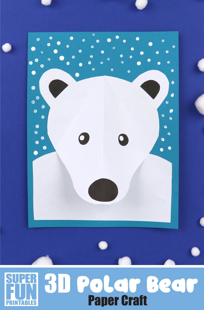 3d Polar Bear Printable Template Printable Templates