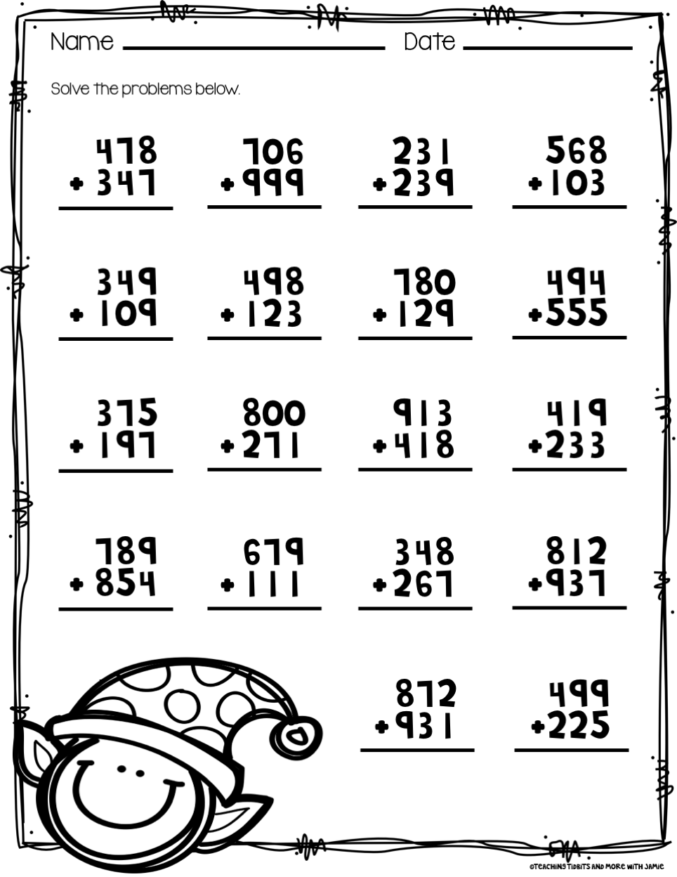worksheets for 3rd grade