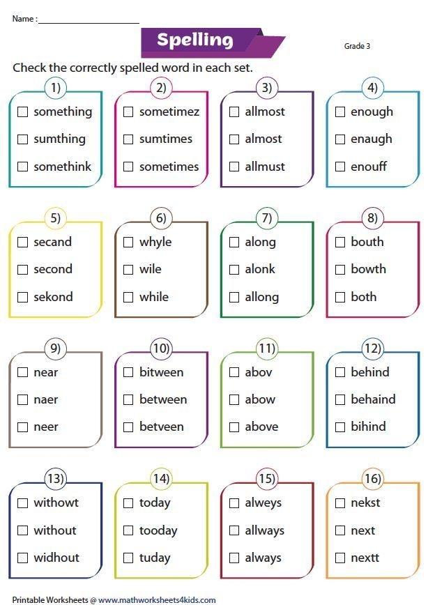 3rd Grade Spelling Worksheets Fun And Educational En 2024 Ingles