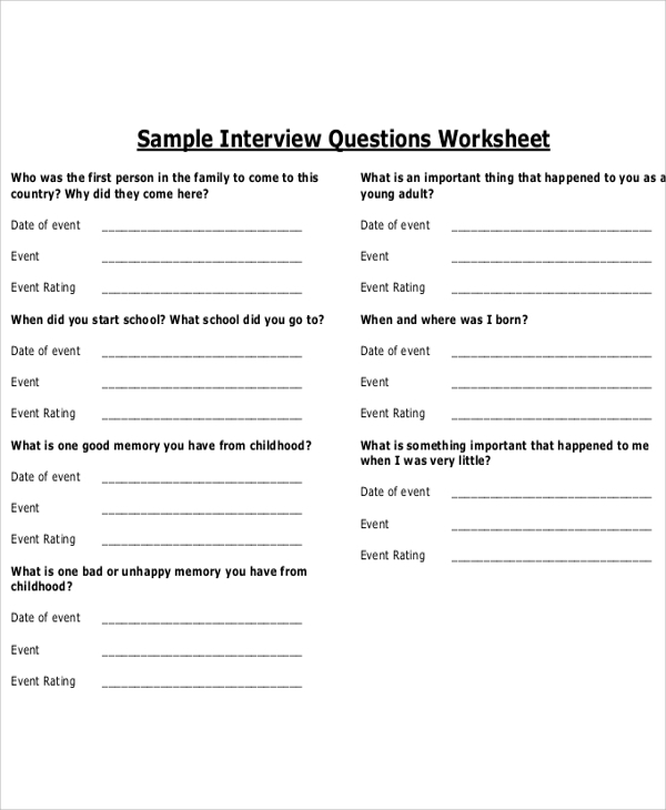 printable interview questions pdf