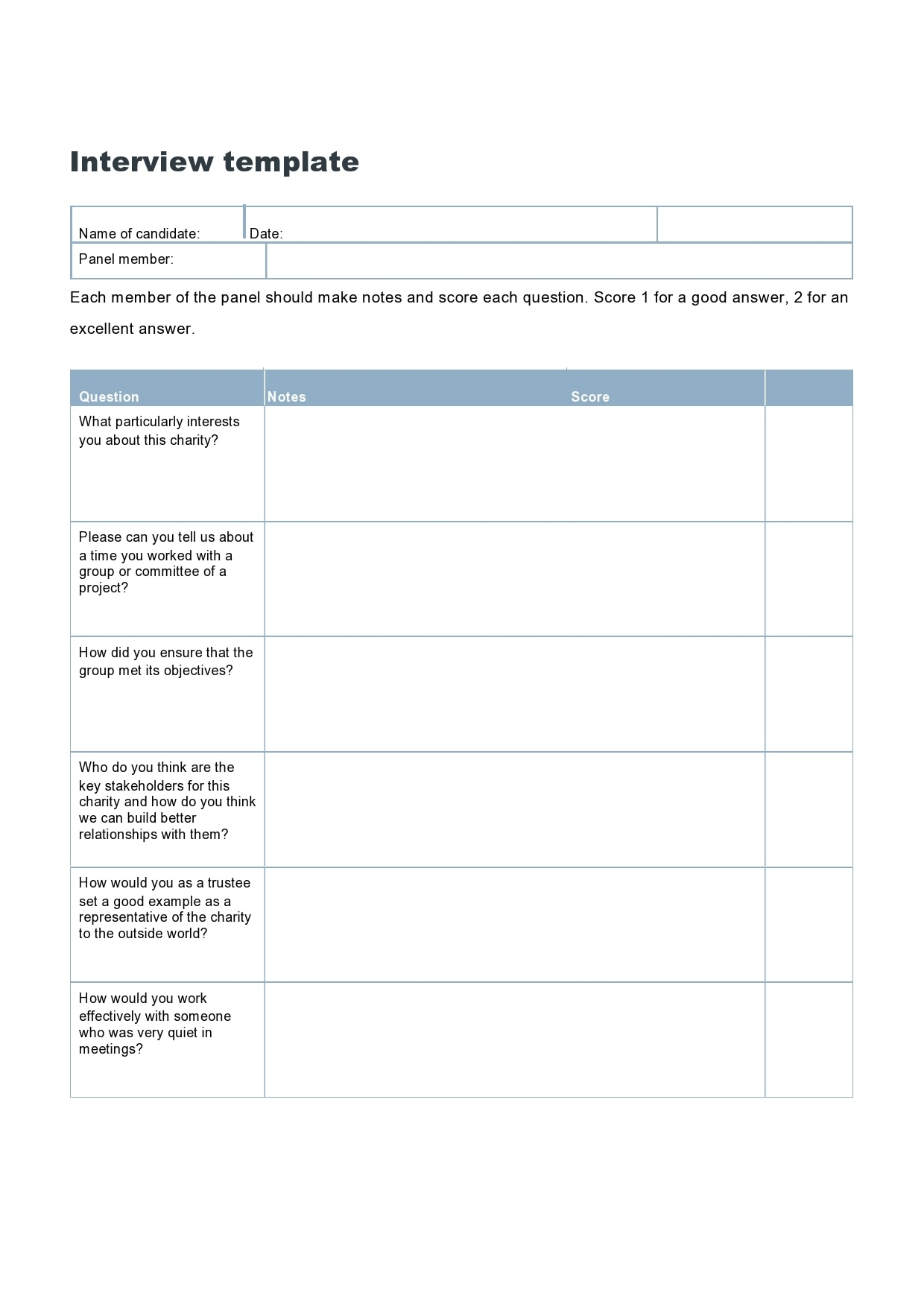 40 Best Interview Templates Formats Guides 